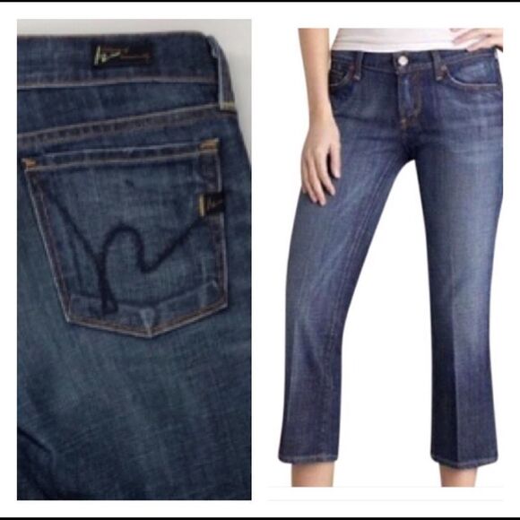 Citizens of humanity Kelly Stretch #063 Cropped Low Waist Jeans Size 27 - Picture 1 of 8